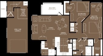 2 Bed/2 Bath 1727 floor plan